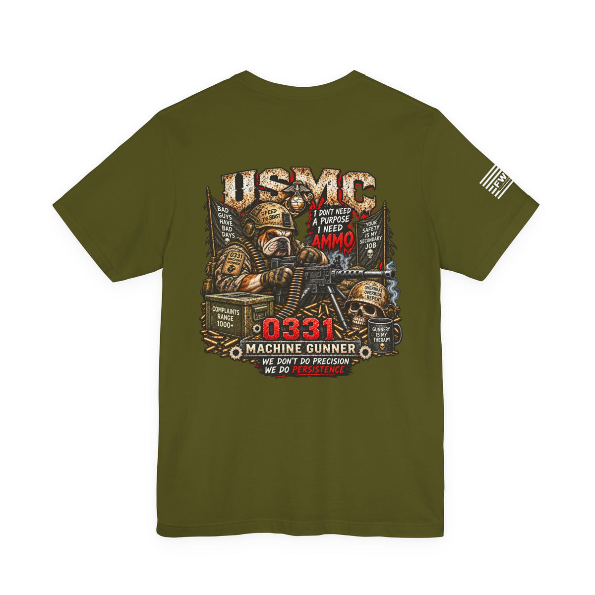 0331 Machine Gunner Shirt, USMC Marine Corps Infantry Veteran T-Shirt