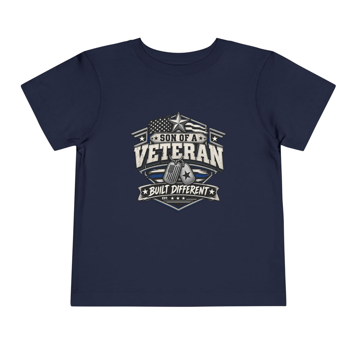 Son of a Veteran. Built Different. Son of a Veteran Shirt for Boys, Proud Military Kid T Shirt, Veteran Dad Son Tee, Military Family Gift, Patriotic Youth Shirt, Veteran Family