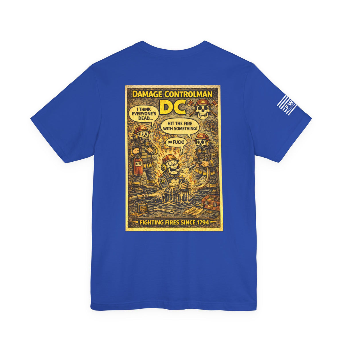 DC (Damage Controlman) Shirt – 1950s Dark Humor Military Tee – Navy Veteran Graphic T-Shirt – Vintage Style Work Rate Design