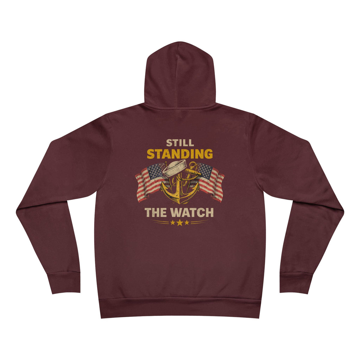 Still Standing the Watch Hoodie – Navy Veteran Military Graphic Sweatshirt