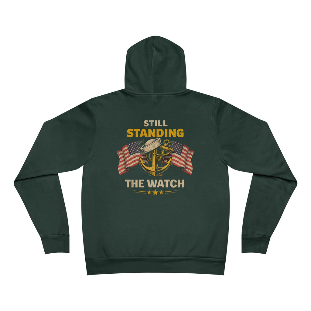 Still Standing the Watch Hoodie – Navy Veteran Military Graphic Sweatshirt