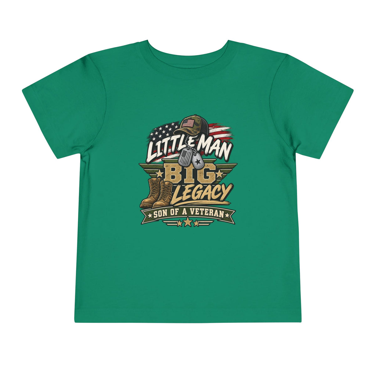 Little Man. Big Legacy. Son of a Veteran Shirt for Boys, Proud Military Kid T Shirt, Veteran Dad Son Tee, Military Family Gift, Patriotic Youth Shirt, Veteran Family