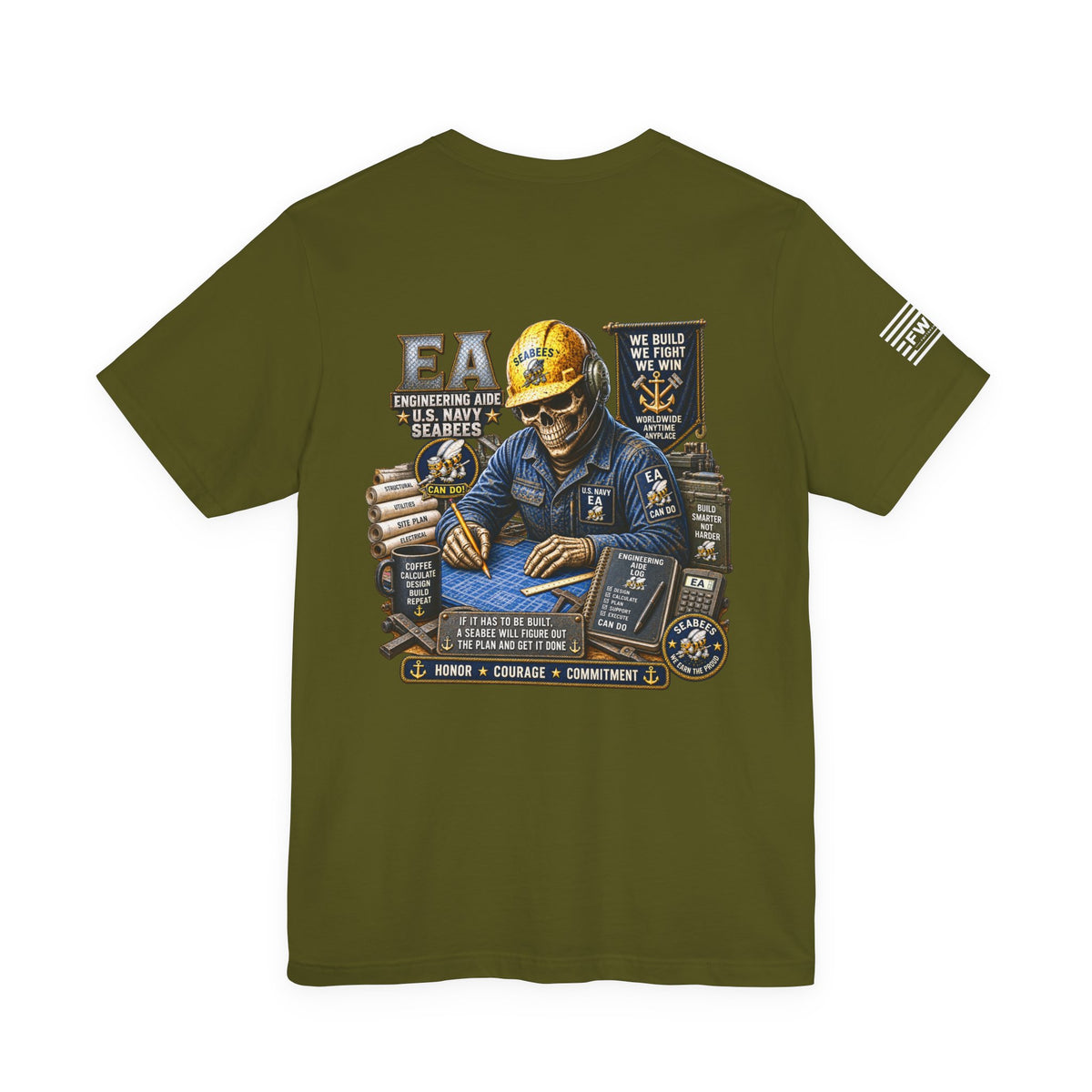 EA (Engineering Aide - Seabees) - Heavy Metal Rate Specific T-shirt