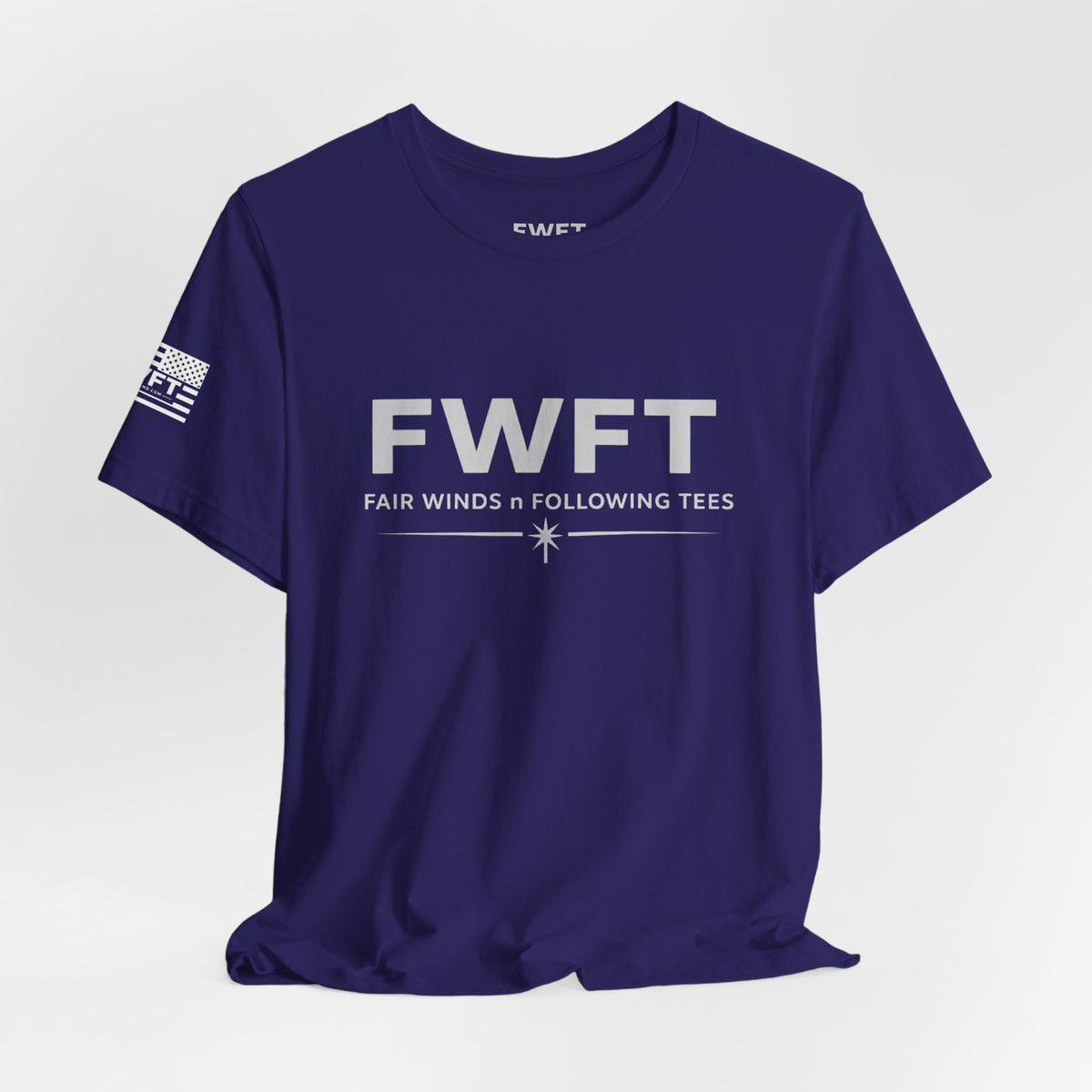 FWFT Logo T-Shirt, Fair Winds & Following Tees Shirt, Navy Inspired Tee, Veteran Apparel, Military Streetwear Shirt
