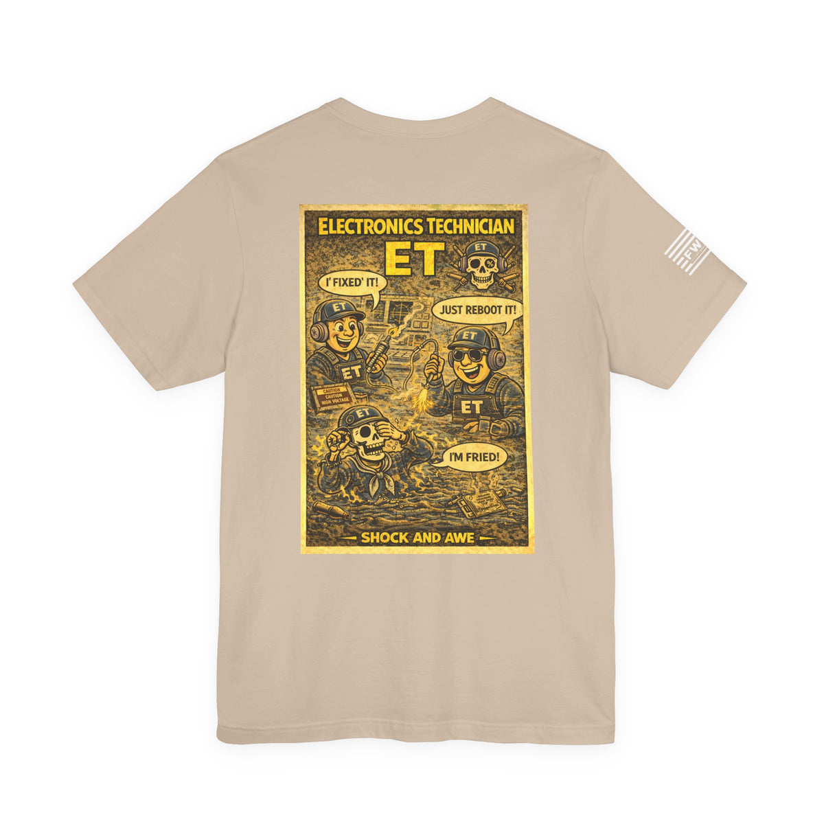 ET (Electronics Technician) Shirt – 1950s Dark Humor Military Tee – Navy Veteran Graphic T-Shirt – Vintage Style Work Rate Design