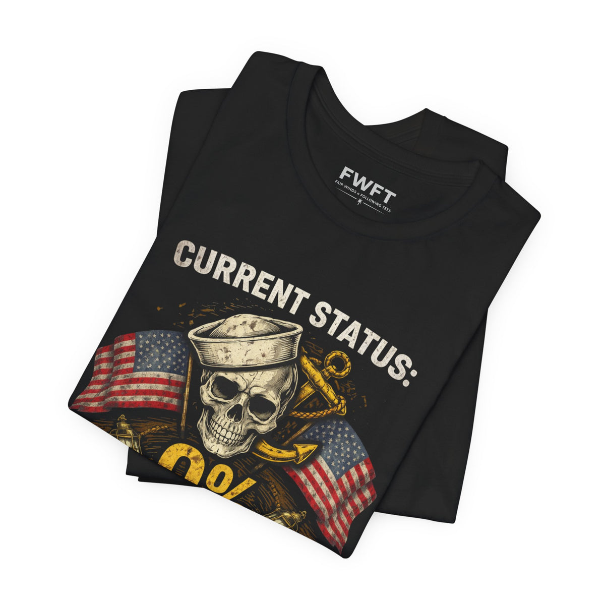 0% Civilian Left Shirt | Navy Veteran Military Humor Tee | Current Status Veteran T-Shirt