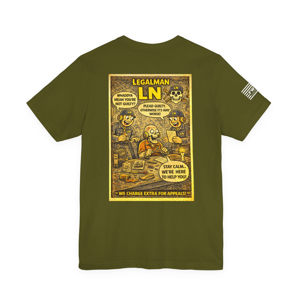 LN (Legalman) Shirt – 1950s Dark Humor Military Tee – Navy Veteran Graphic T-Shirt – Vintage Style Work Rate Design