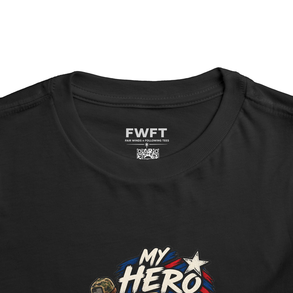 My Hero Doesn't Wear a Cape. My Hero is a Veteran. Son of a Veteran Shirt for Boys, Proud Military Kid T Shirt, Veteran Dad Son Tee, Military Family Gift, Patriotic Youth Shirt, Veteran Family