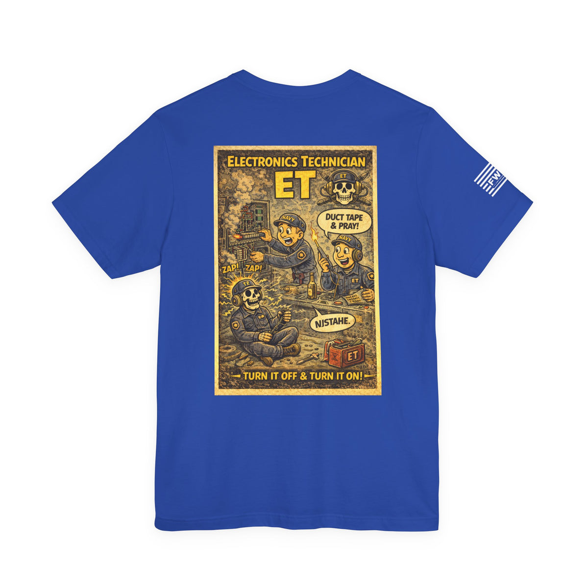 ET (Electronic Technician) Shirt – 1950s Dark Humor Military Tee – Navy Veteran Graphic T-Shirt – Vintage Style Work Rate Design