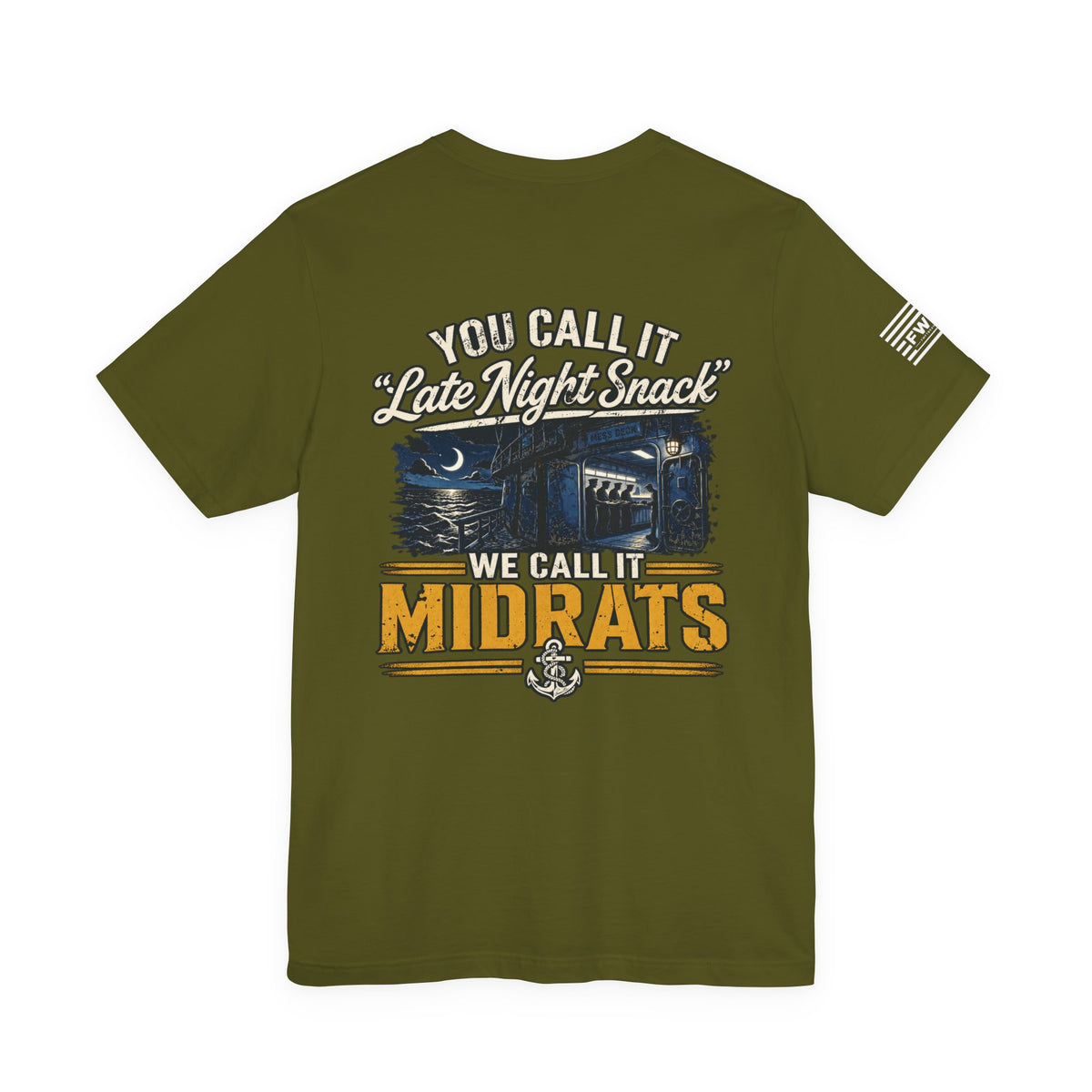 Midrats Late Night Snack Tee | Navy Humor Shirt | Military Dark Humor | Veteran Gift | Mess Deck Life | Funny Sailor Shirt