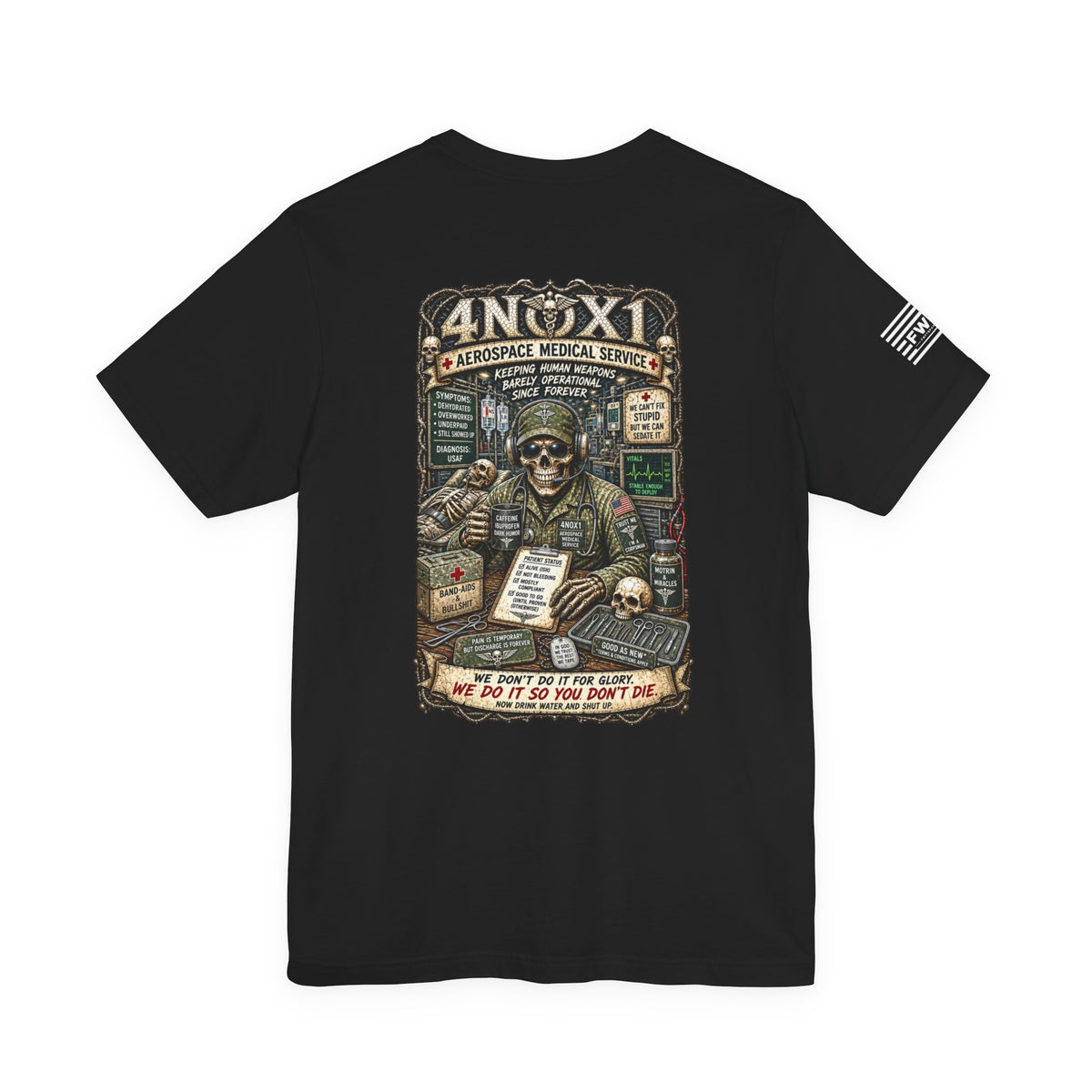 4N0X1 (Aerospace Medical Service) - USAF AFSC Specific Heavy Metal Edition | Air Force Veteran T-Shirt