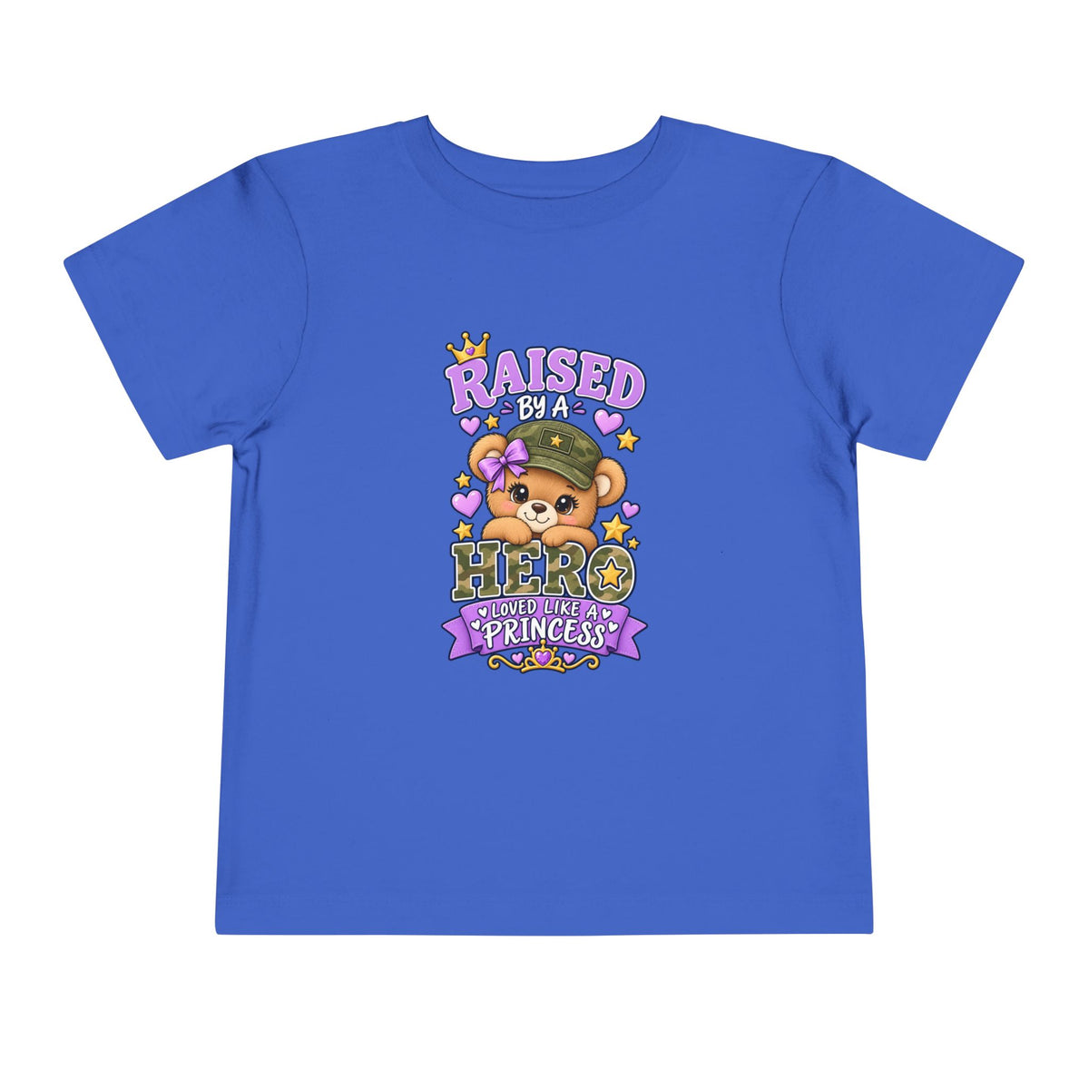 Raised by a Hero Shirt, Loved Like a Princess Veteran Daughter Kids Tee