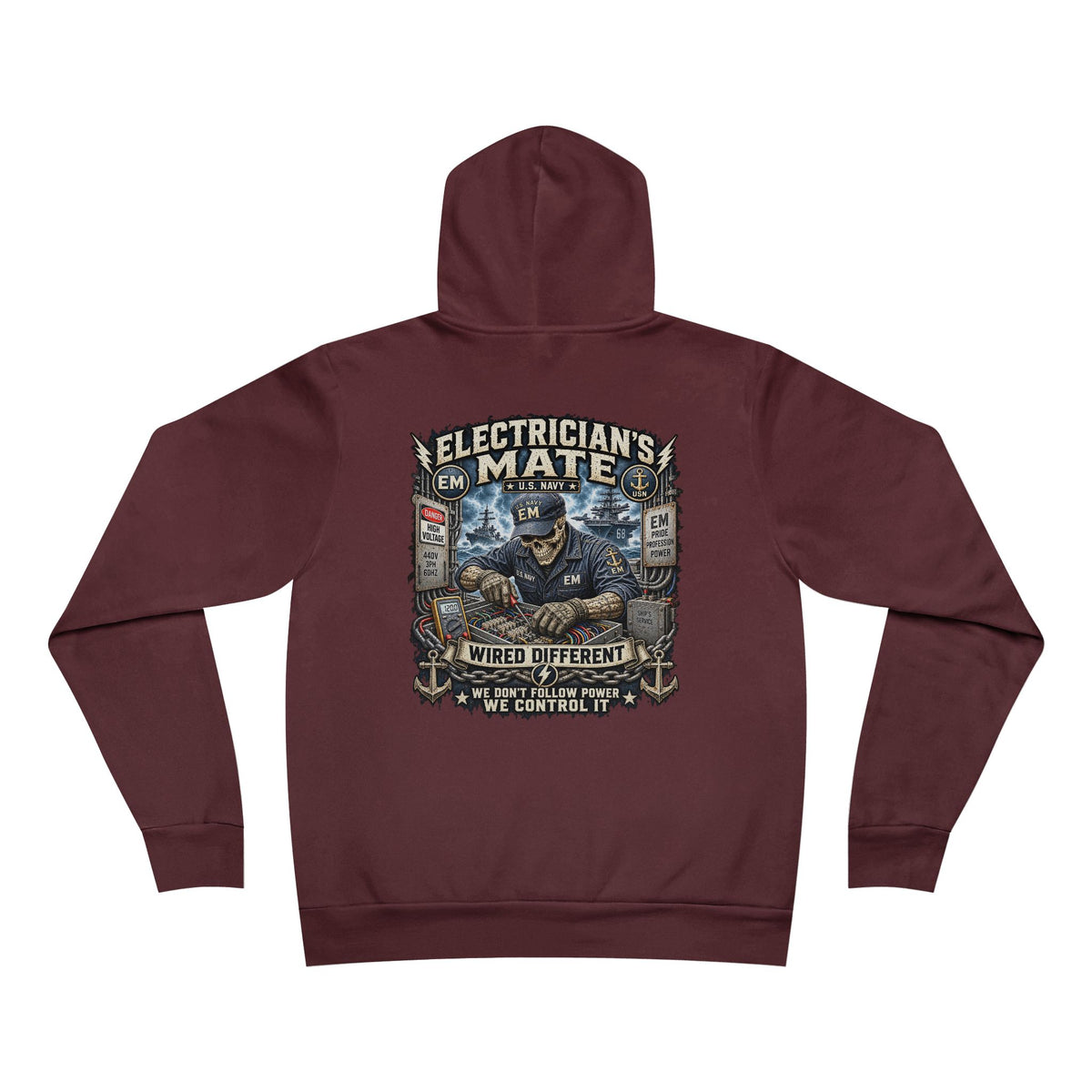 EM (Electrician's Mate) US Navy Heavy Metal Hoodie – Wear Your Rate with Pride