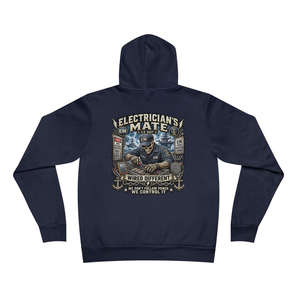 EM (Electrician's Mate) US Navy Heavy Metal Hoodie – Wear Your Rate with Pride
