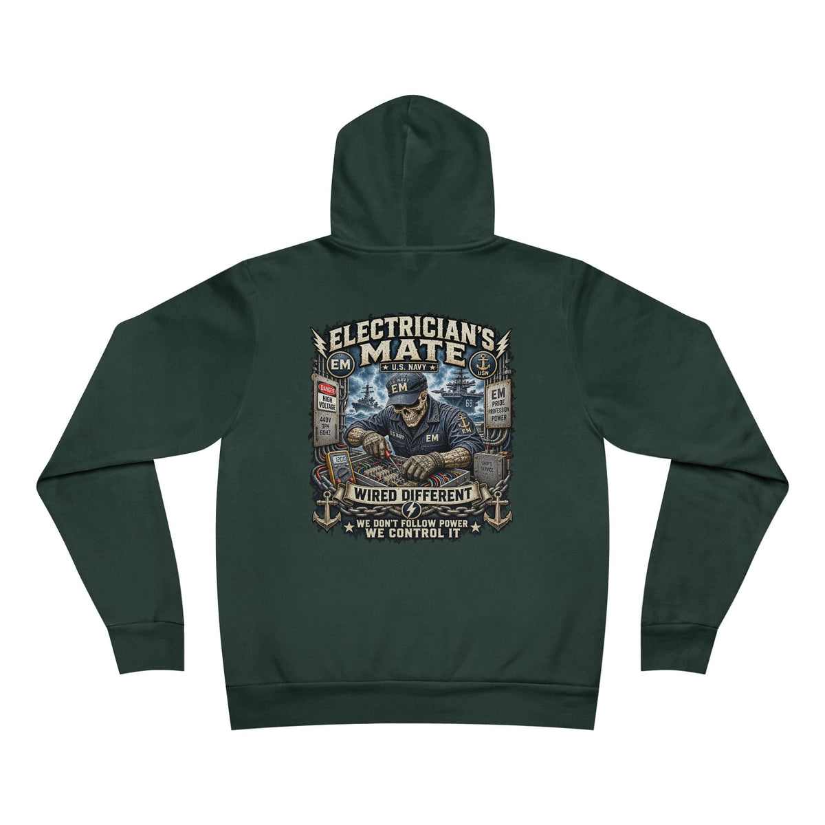 EM (Electrician's Mate) US Navy Heavy Metal Hoodie – Wear Your Rate with Pride