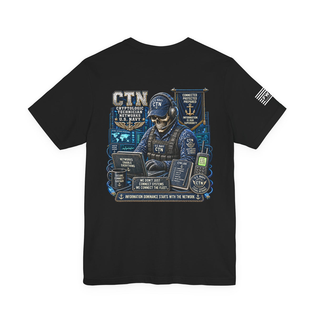 CTN (Cryptologic Technician - Networks) Heavy Metal Rate Specific T-shirt