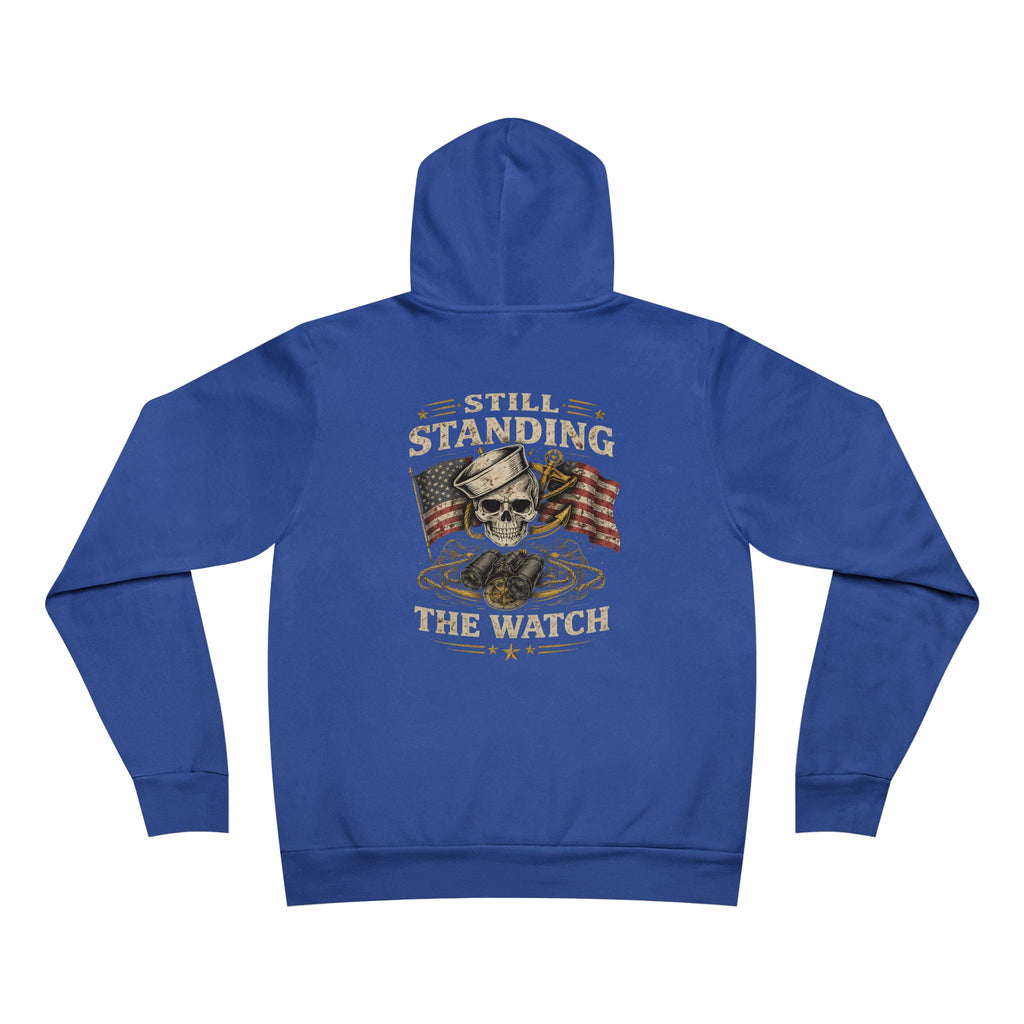 Still Standing the Watch Hoodie – Navy Veteran Military Graphic Sweatshirt
