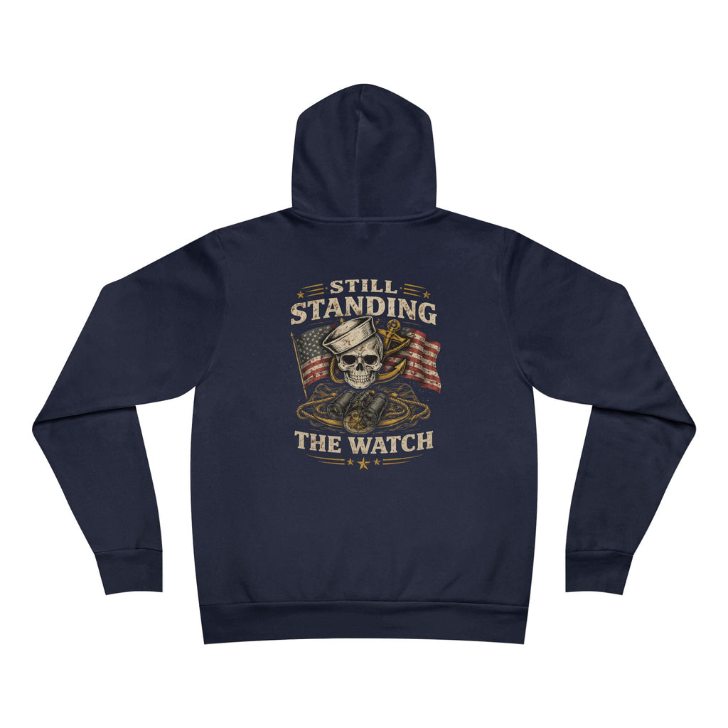 Still Standing the Watch Hoodie – Navy Veteran Military Graphic Sweatshirt