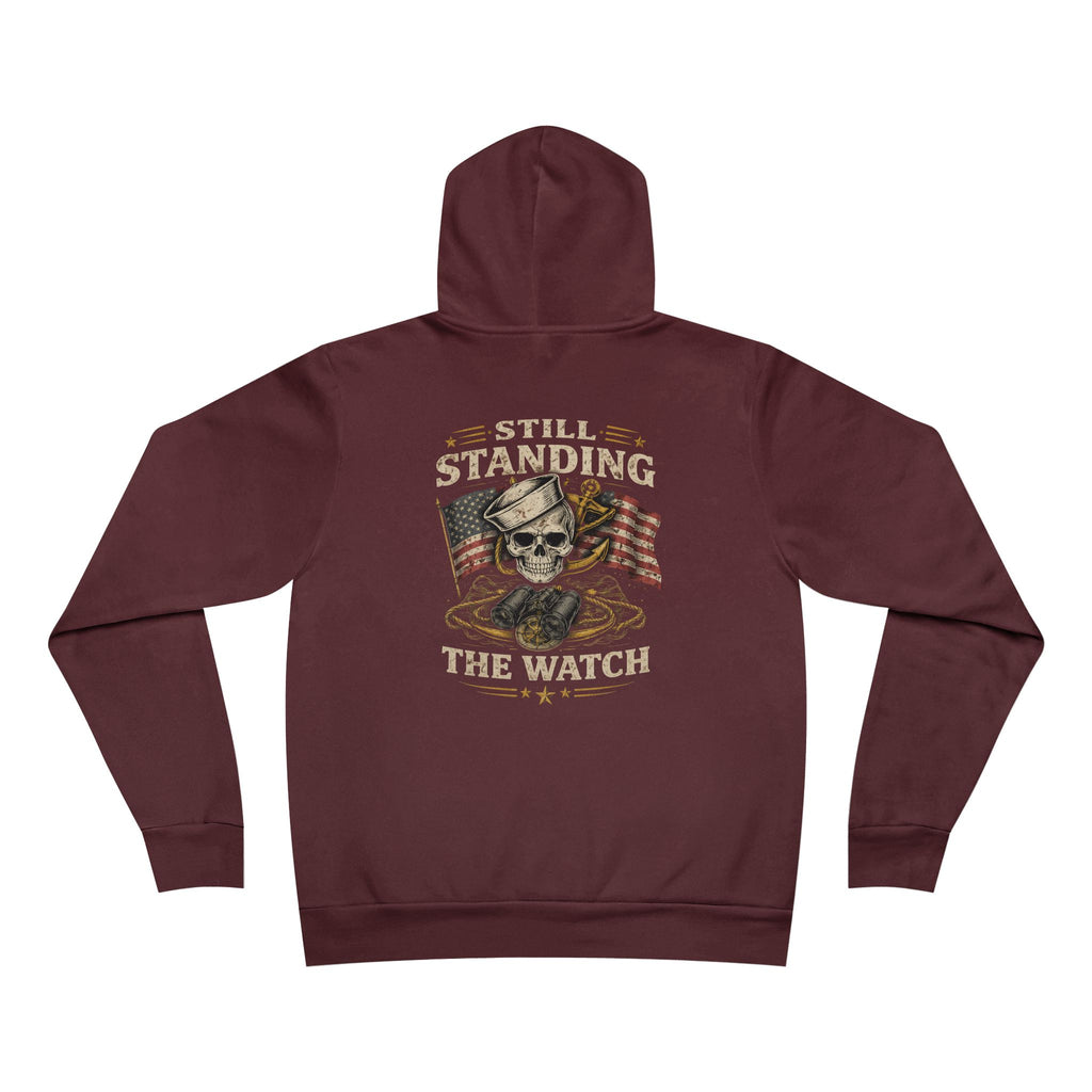 Still Standing the Watch Hoodie – Navy Veteran Military Graphic Sweatshirt