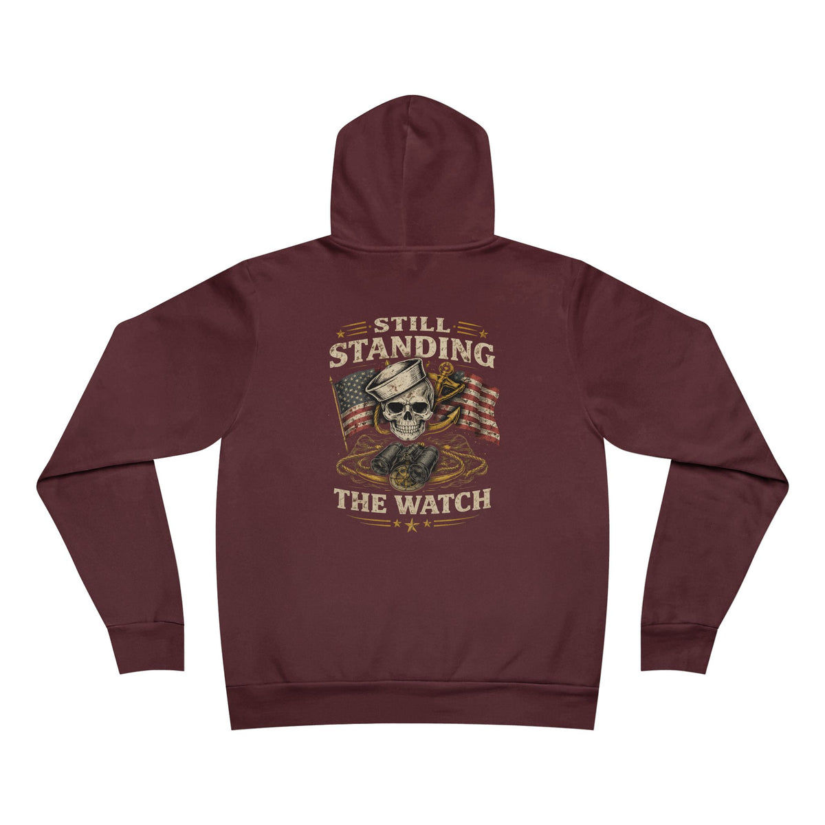 Still Standing the Watch Hoodie – Navy Veteran Military Graphic Sweatshirt
