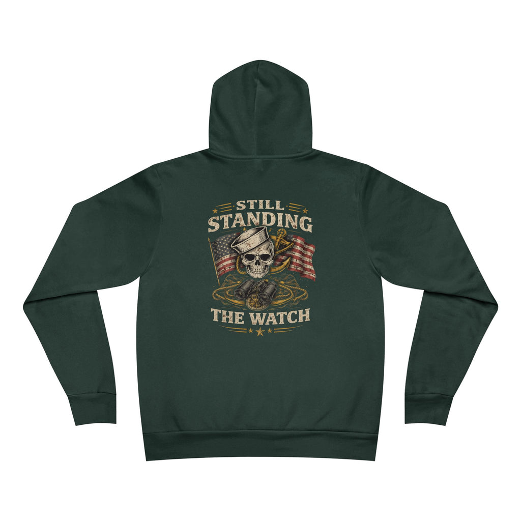 Still Standing the Watch Hoodie – Navy Veteran Military Graphic Sweatshirt