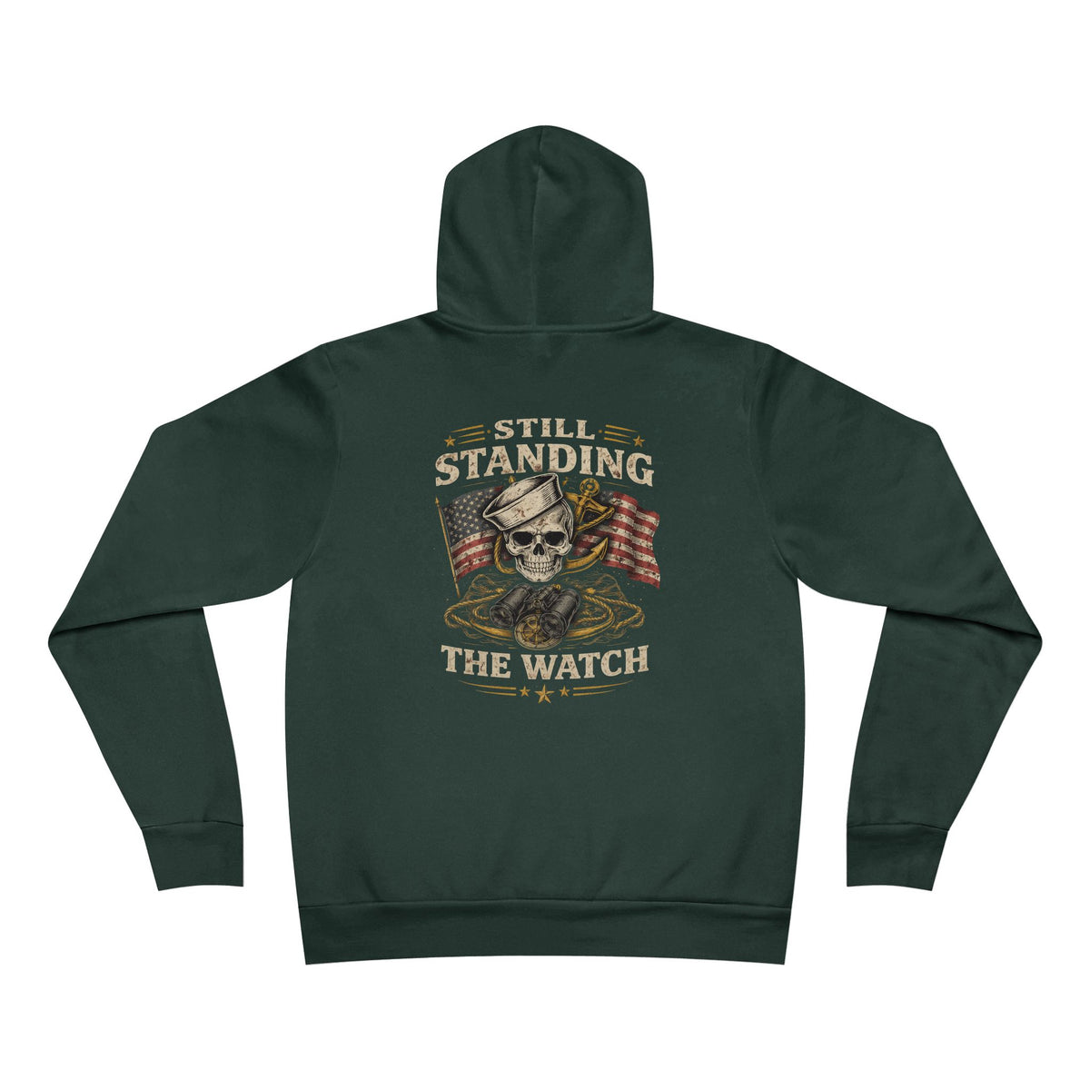 Still Standing the Watch Hoodie – Navy Veteran Military Graphic Sweatshirt