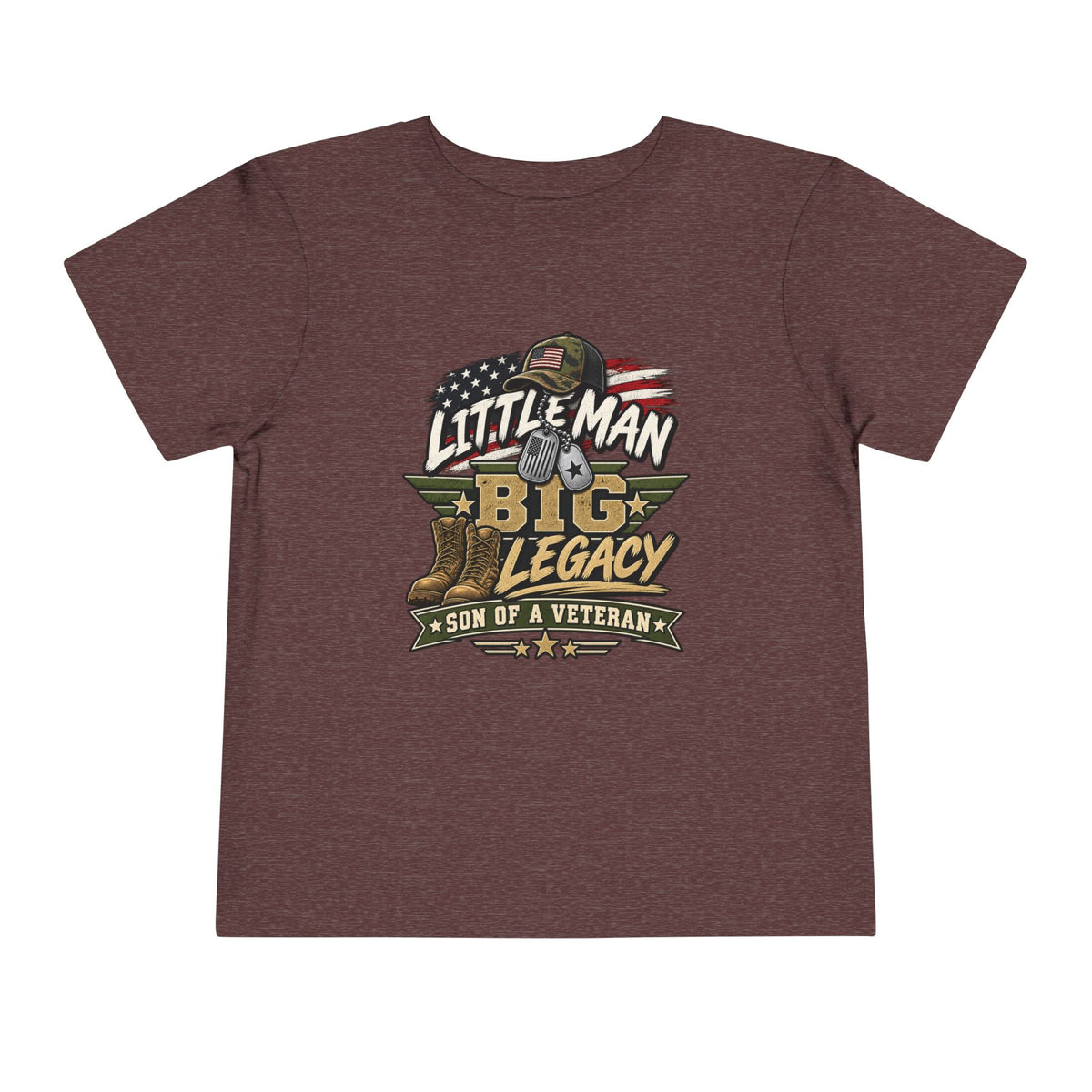 Little Man. Big Legacy. Son of a Veteran Shirt for Boys, Proud Military Kid T Shirt, Veteran Dad Son Tee, Military Family Gift, Patriotic Youth Shirt, Veteran Family