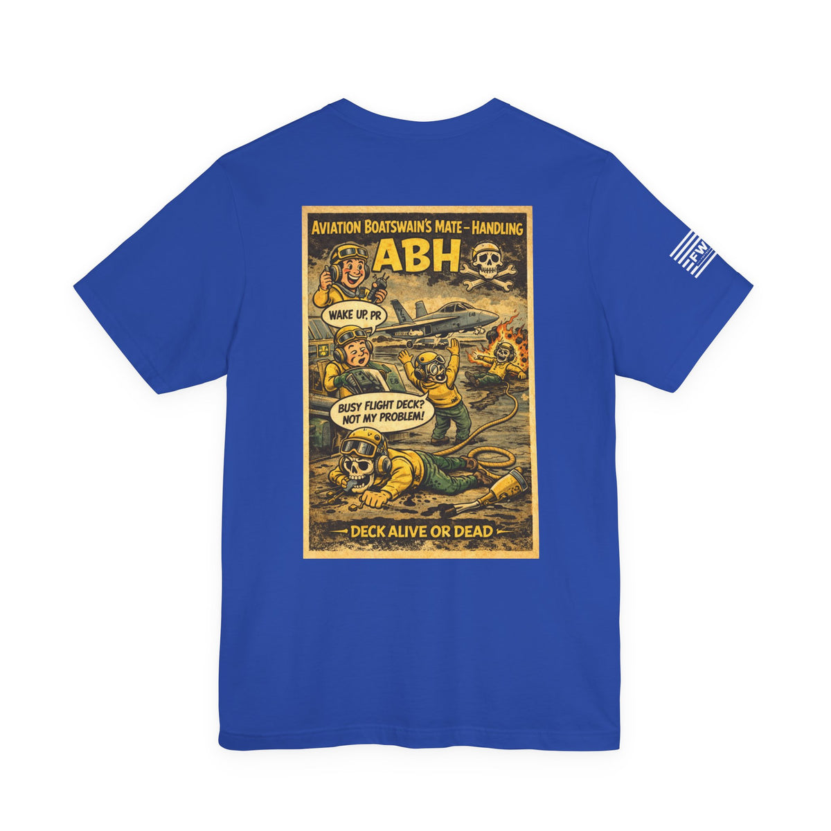 ABH (Aviation Boatswain's Mate - Handling) Shirt – 1950s Dark Humor Military Tee – Navy Veteran Graphic T-Shirt – Vintage Style Work Rate Design