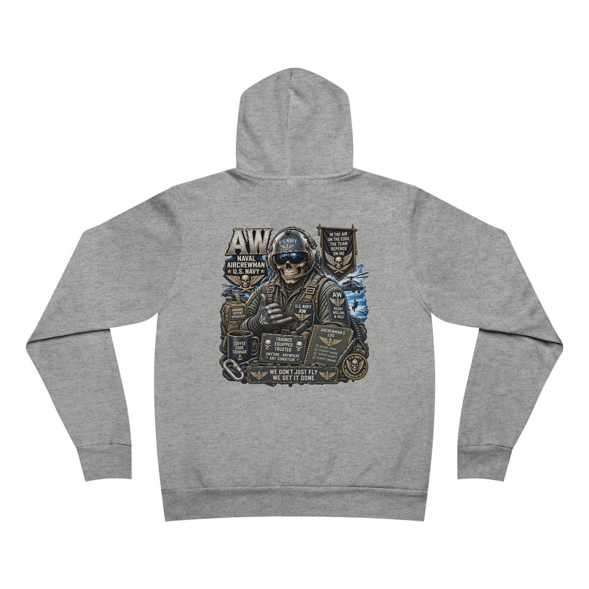 AW (Aircrewman) US Navy Heavy Metal Hoodie – Wear Your Rate with Pride
