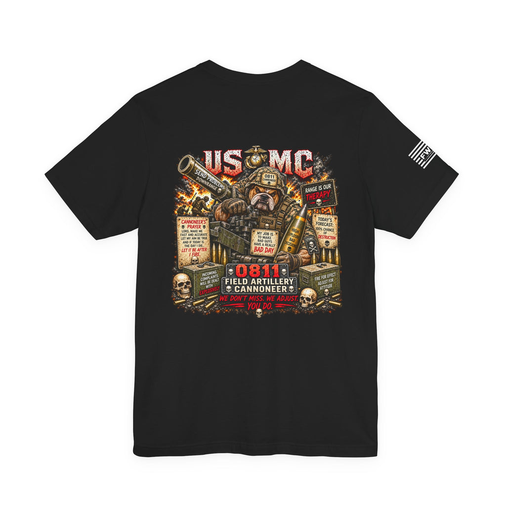 0811 Field Artillery Cannoneer Shirt, USMC Marine Corps Artillery Veteran T-Shirt