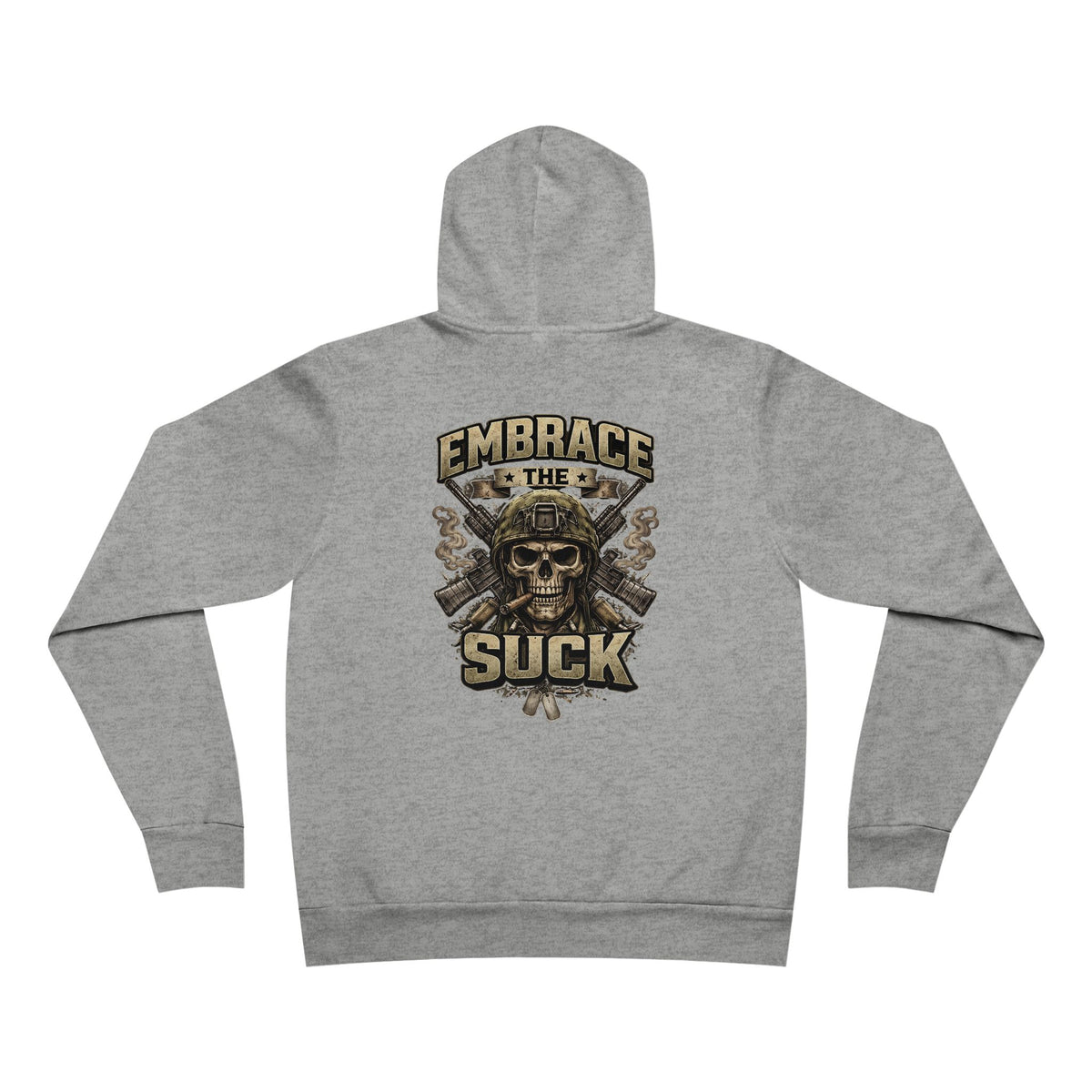 Embrace the Suck Hoodie – Army Inspired Military Skull Graphic Sweatshirt