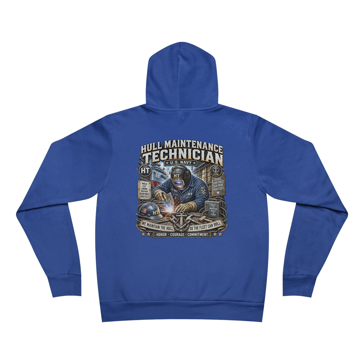 HT (Hull Maintenance Technician) US Navy Heavy Metal Hoodie – Wear Your Rate with Pride
