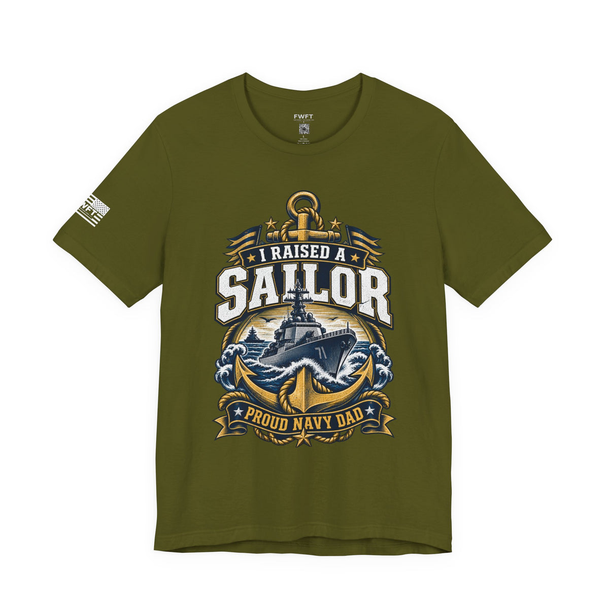 Proud Navy Dad Shirt, I Raised a Sailor T Shirt, Navy Sailor Father Gift, Military Family Tee