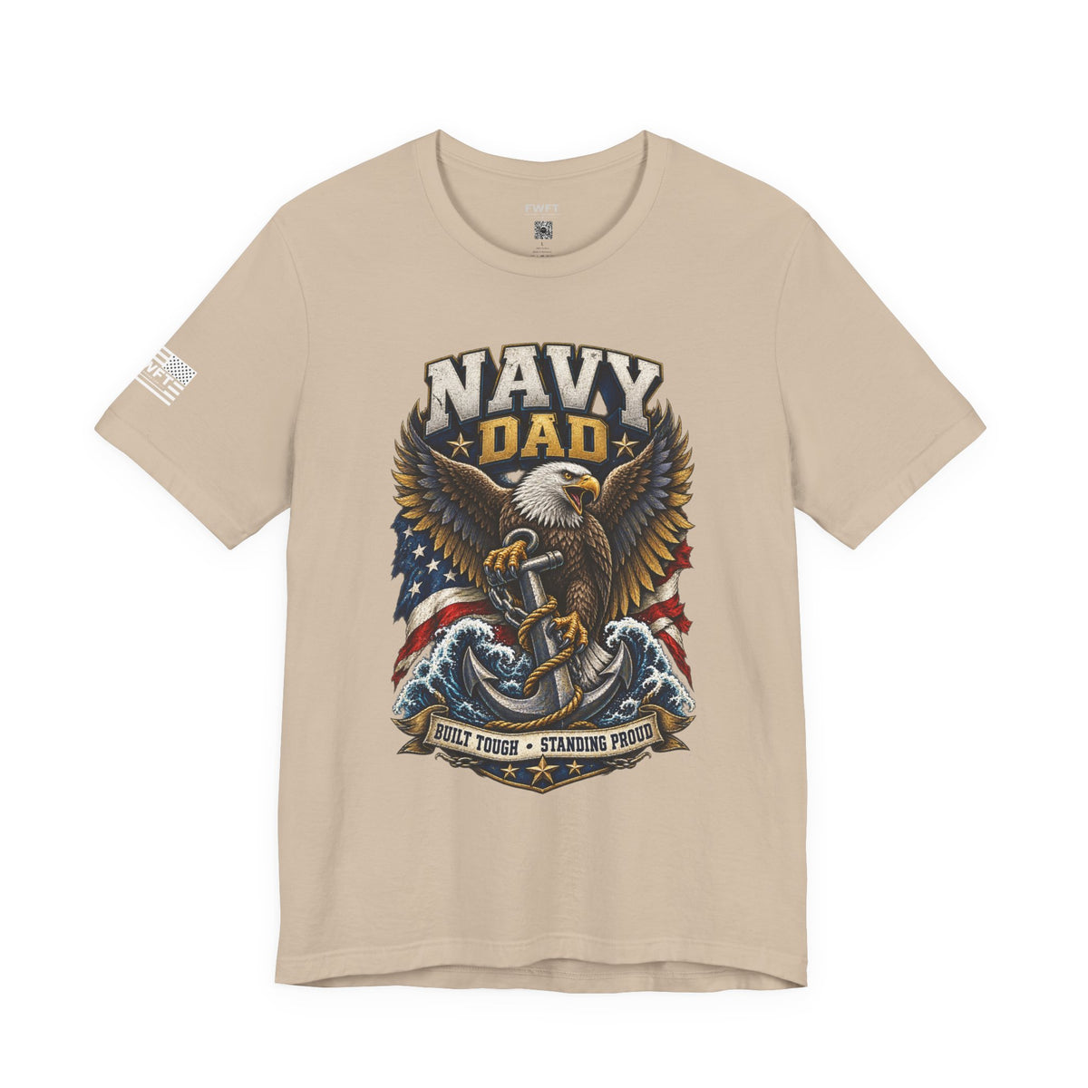 Navy Dad Built Tough Shirt, Proud Father of a US Sailor T Shirt, Navy Boot Camp Graduation Gift, Military Family Tee
