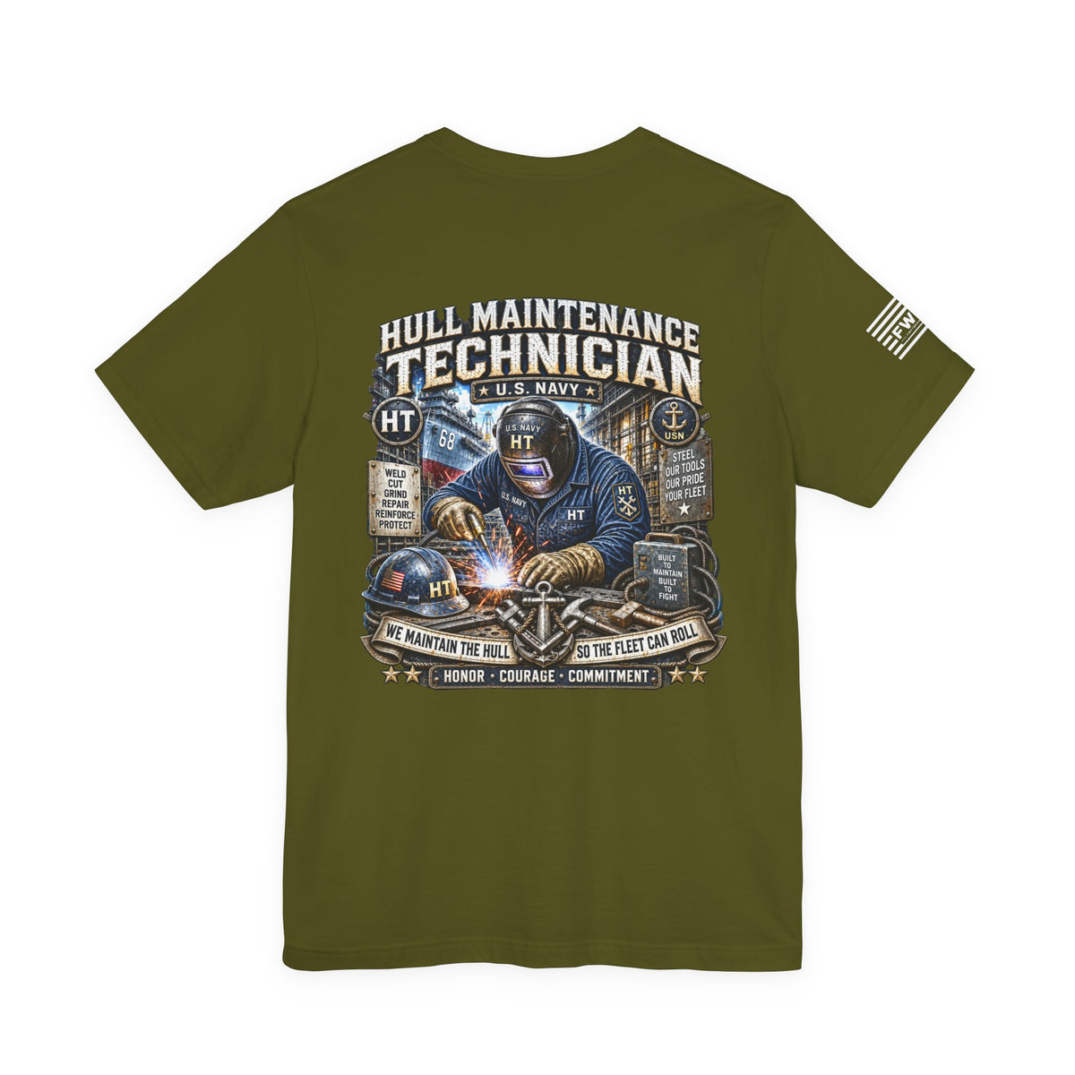 HT (Hull Maintenance Technician) - Heavy Metal Rate Specific T-shirt