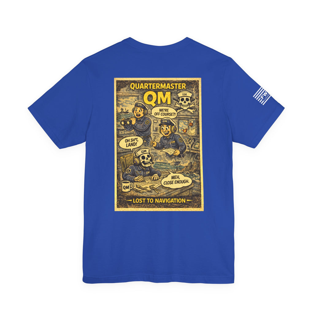 QM (Quartermaster) Shirt – 1950s Dark Humor Military Tee – Navy Veteran Graphic T-Shirt – Vintage Style Work Rate Design