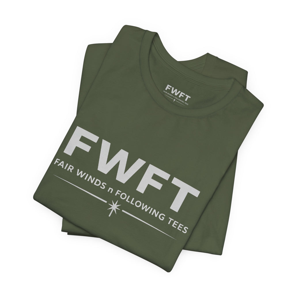 FWFT Logo T-Shirt, Fair Winds & Following Tees Shirt, Navy Inspired Tee, Veteran Apparel, Military Streetwear Shirt