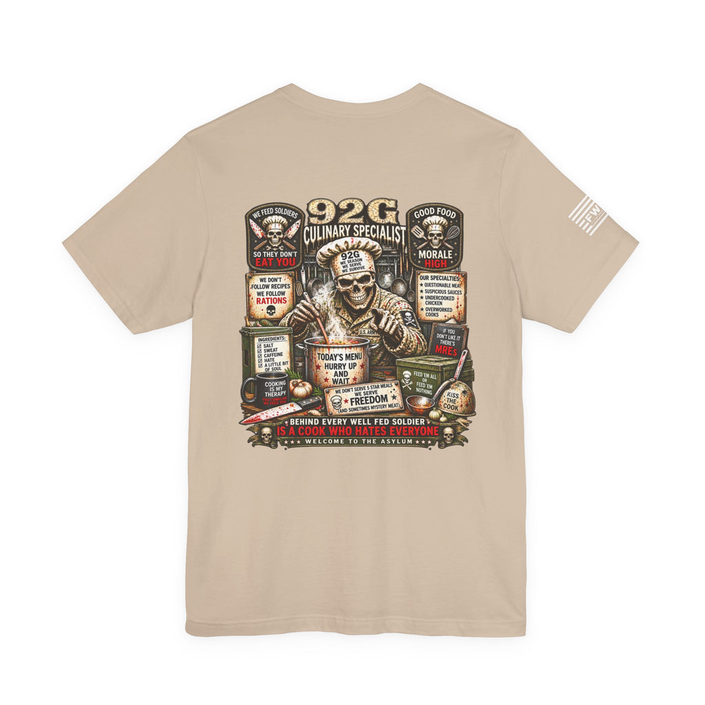 92G - US Army - Culinary Specialist - Heavy Metal T-shirt | Veteran Military Shirt