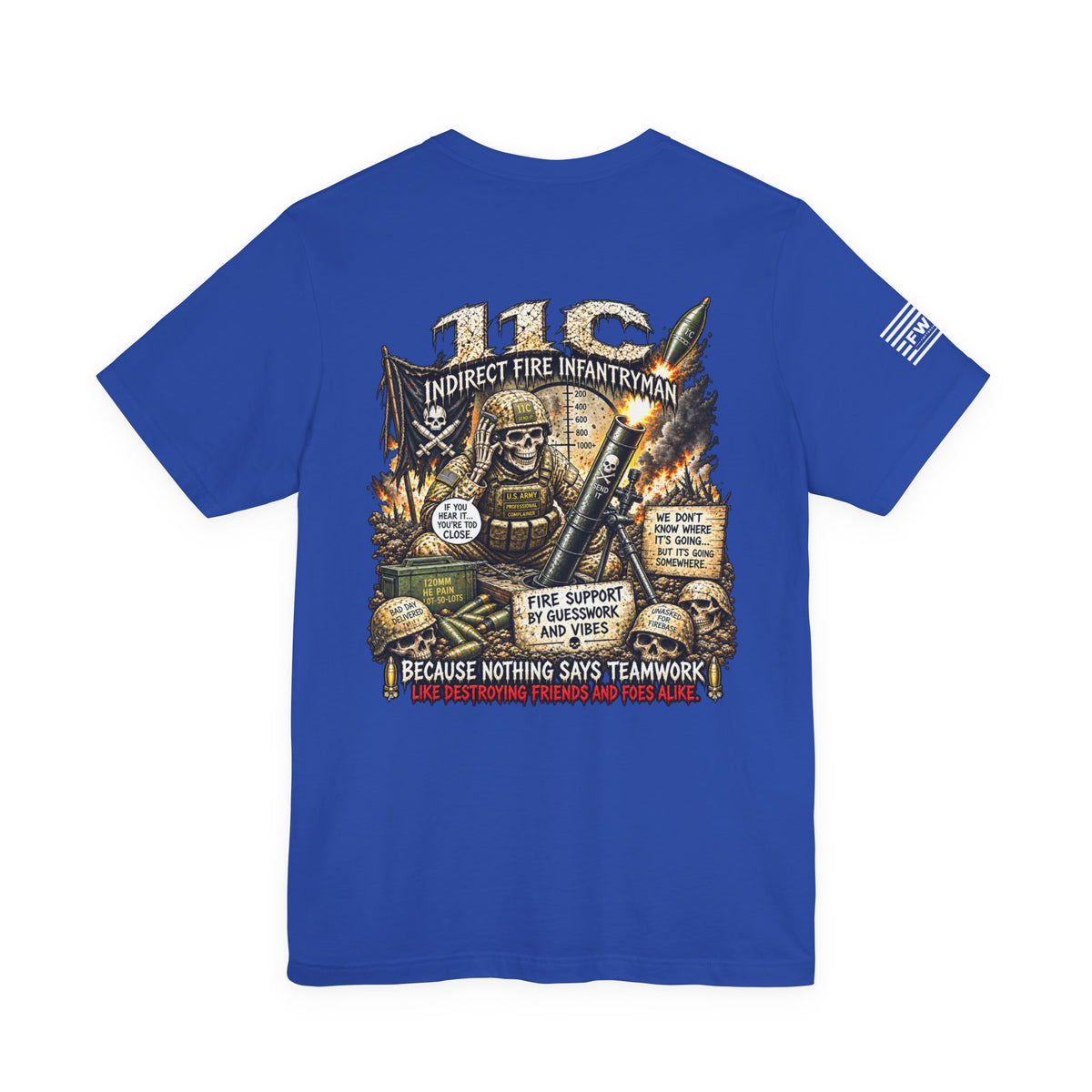 11C (Indirect Fire Infantryman) - US Army Heavy Metal T-shirt | Veteran Military Shirt