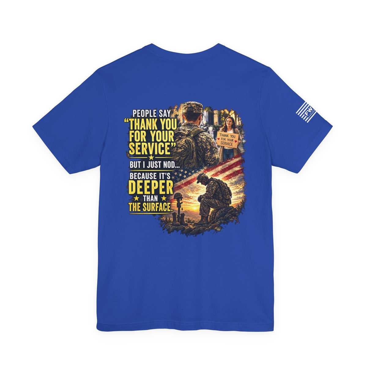PTSD Awareness Shirt - People Say Thank You For Your Service Veteran T-Shirt | Military Pride Tee | PTSD Awareness Shirt | Veteran Gift