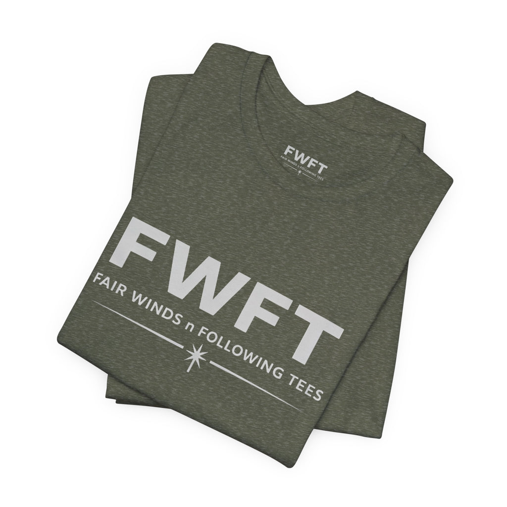 FWFT Logo T-Shirt, Fair Winds & Following Tees Shirt, Navy Inspired Tee, Veteran Apparel, Military Streetwear Shirt