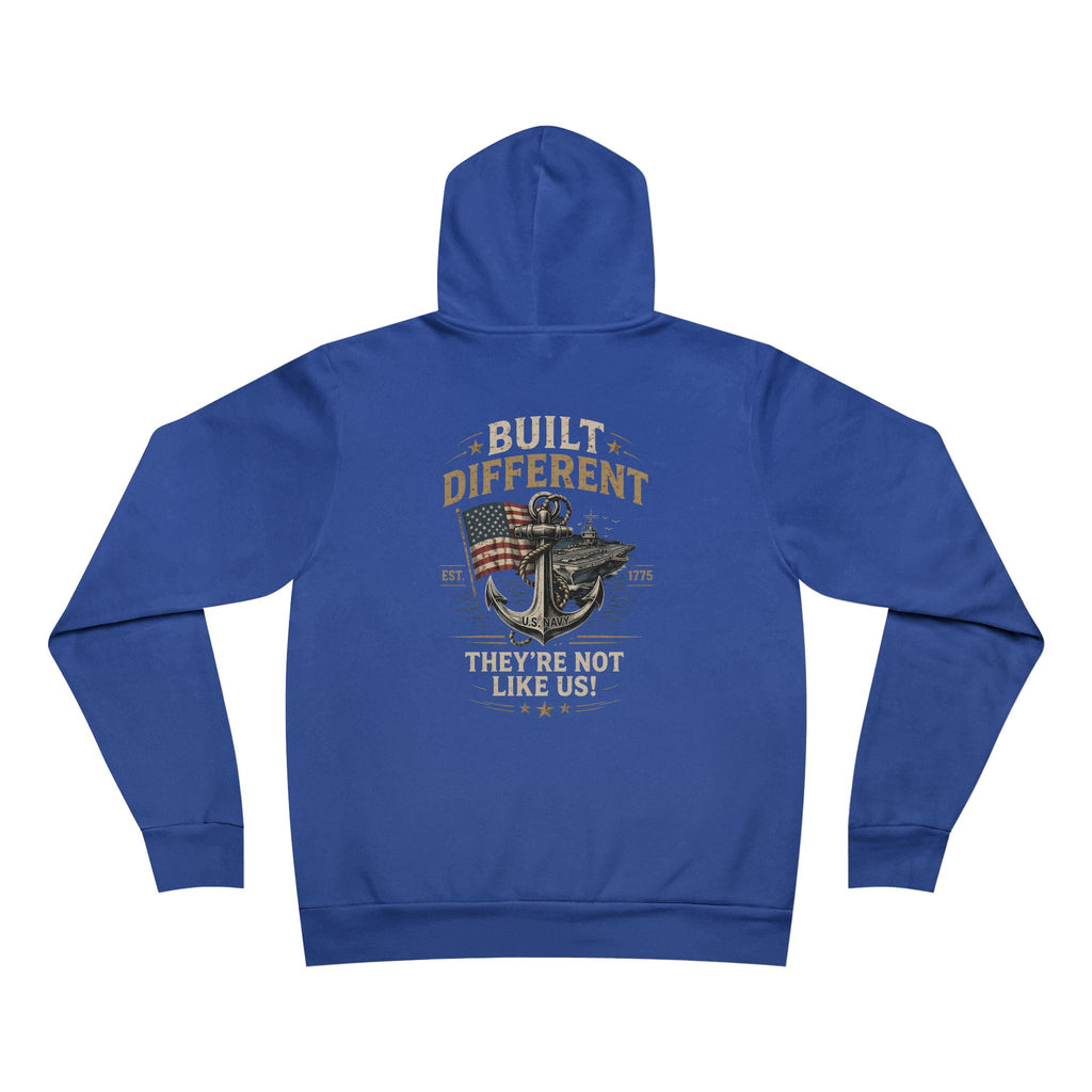 Built Different USN Hoodie – They’re Not Like Us Navy Veteran Military Anchor Sweatshirt