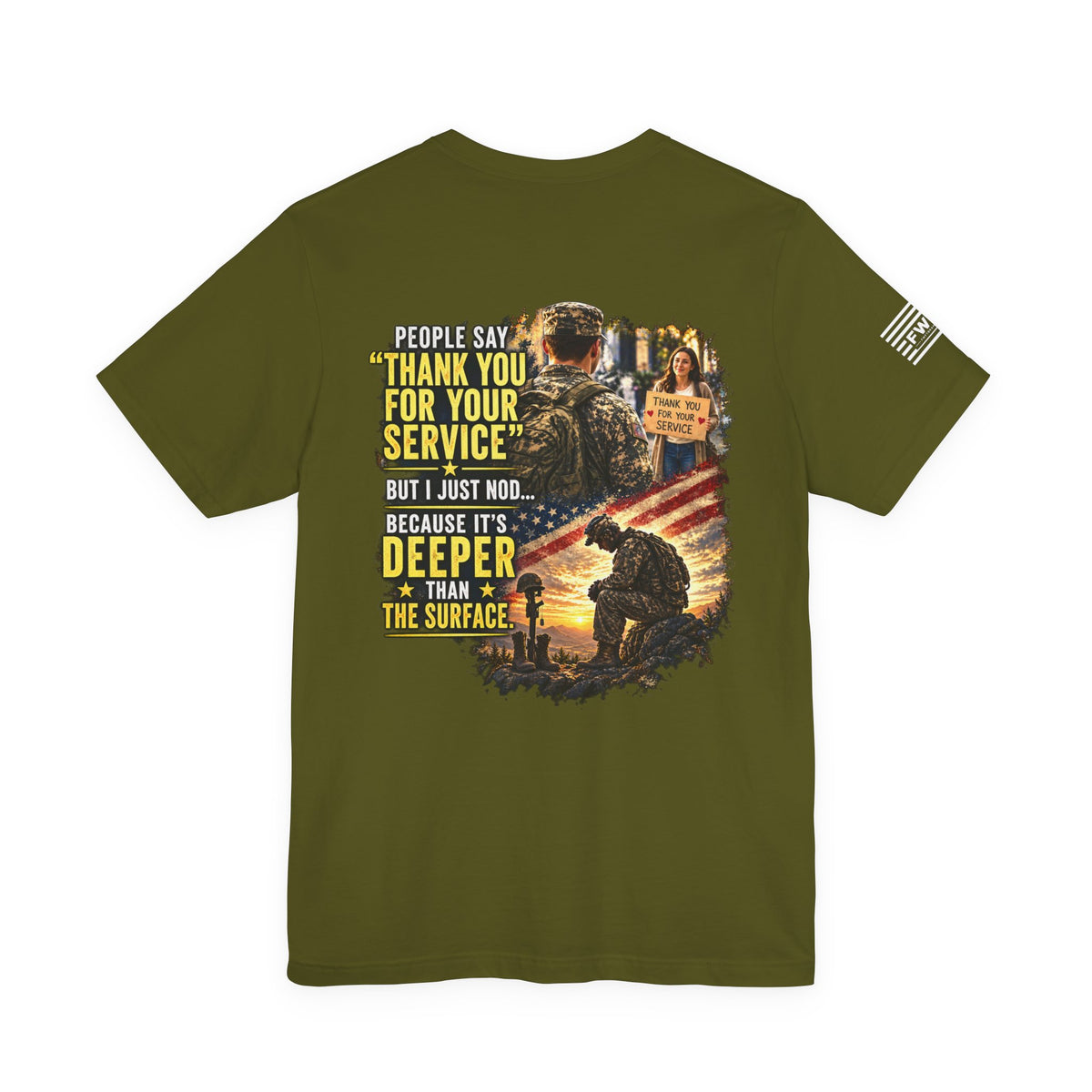 PTSD Awareness Shirt - People Say Thank You For Your Service Veteran T-Shirt | Military Pride Tee | PTSD Awareness Shirt | Veteran Gift