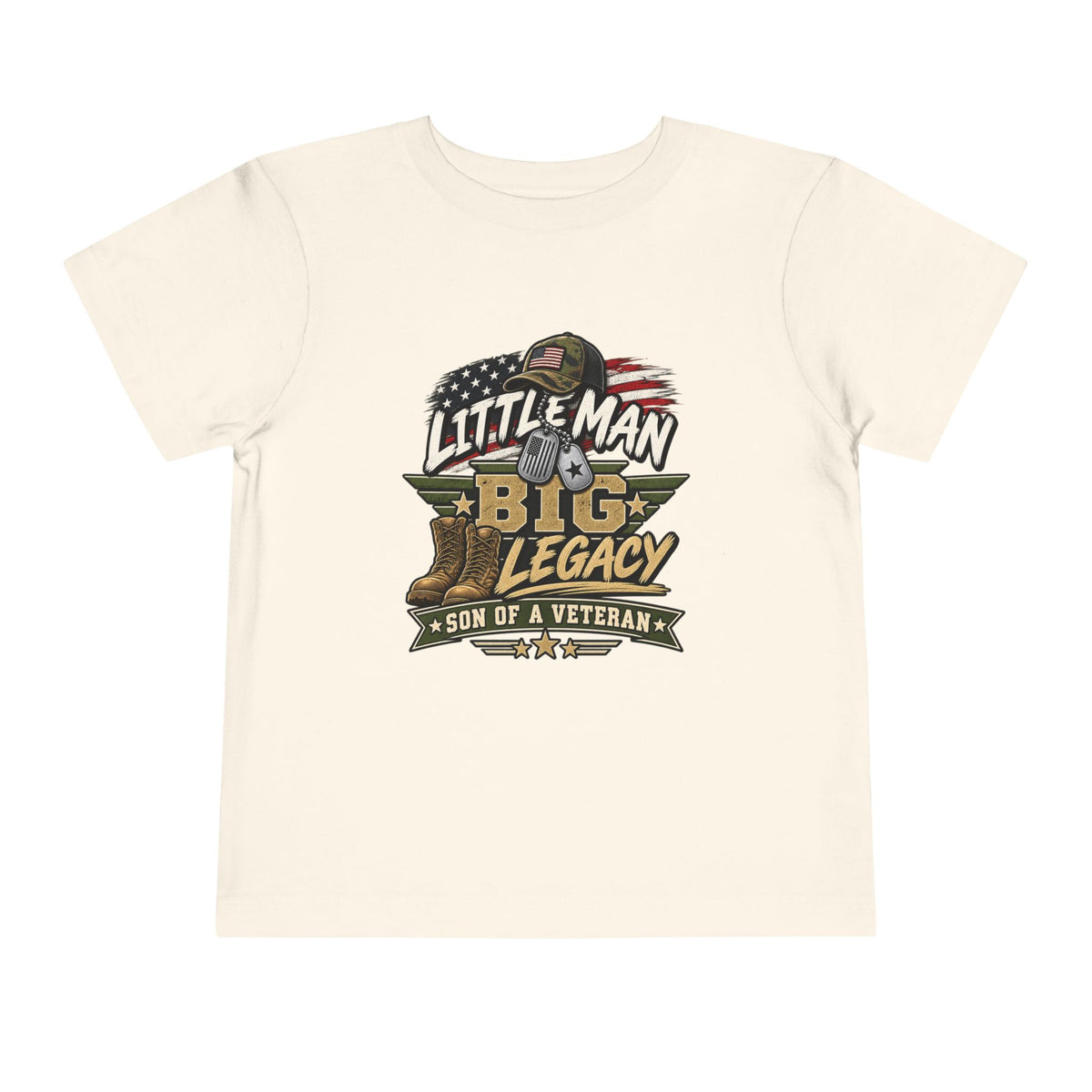 Little Man. Big Legacy. Son of a Veteran Shirt for Boys, Proud Military Kid T Shirt, Veteran Dad Son Tee, Military Family Gift, Patriotic Youth Shirt, Veteran Family