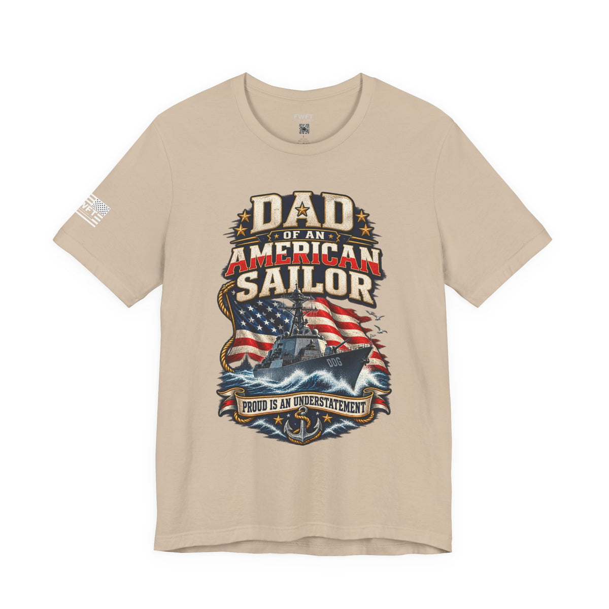 Dad of an American Sailor Shirt, Proud Navy Father T Shirt, Navy Boot Camp Graduation Gift, Military Family Tee