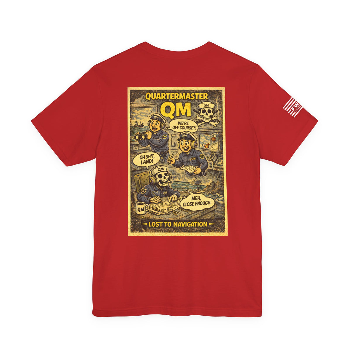 QM (Quartermaster) Shirt – 1950s Dark Humor Military Tee – Navy Veteran Graphic T-Shirt – Vintage Style Work Rate Design