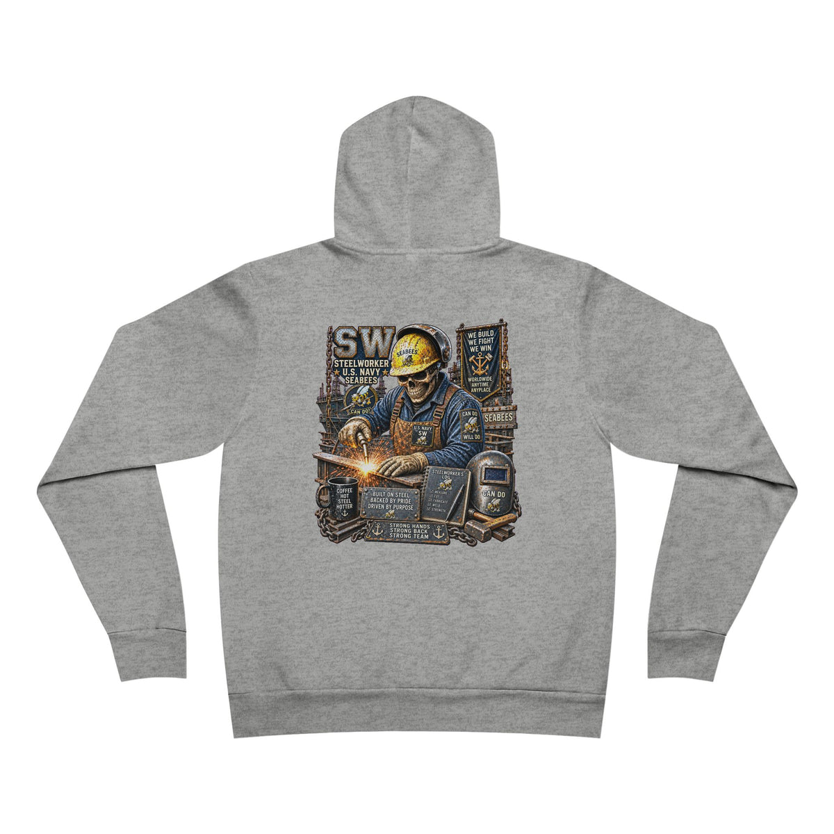SW (Steelworker - Seabees) US Navy Heavy Metal Hoodie – Wear Your Rate with Pride