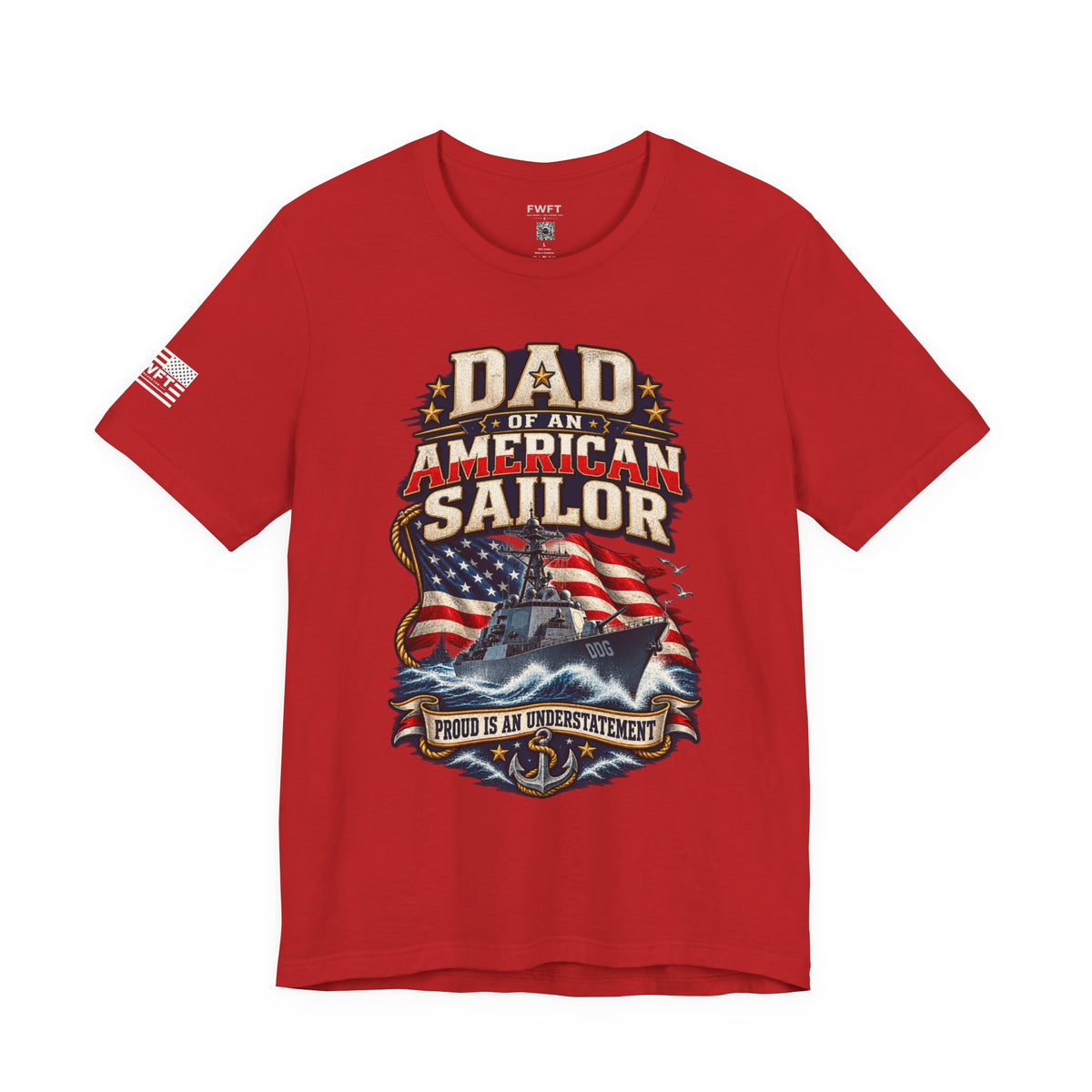 Dad of an American Sailor Shirt, Proud Navy Father T Shirt, Navy Boot Camp Graduation Gift, Military Family Tee
