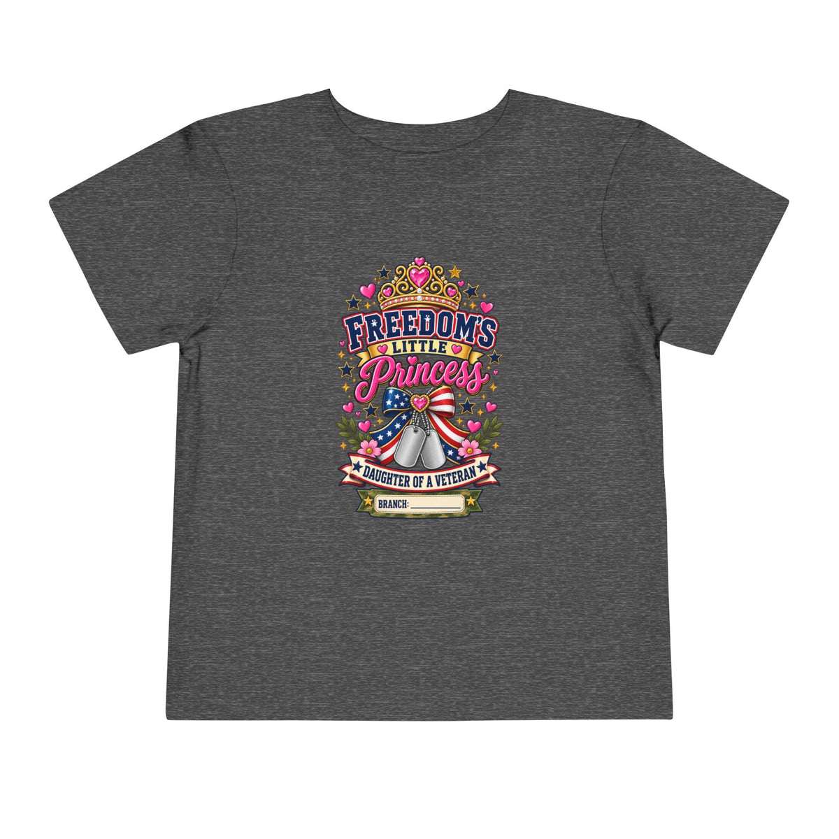 Freedom’s Little Princess Personalized Veteran Daughter Kids Shirt