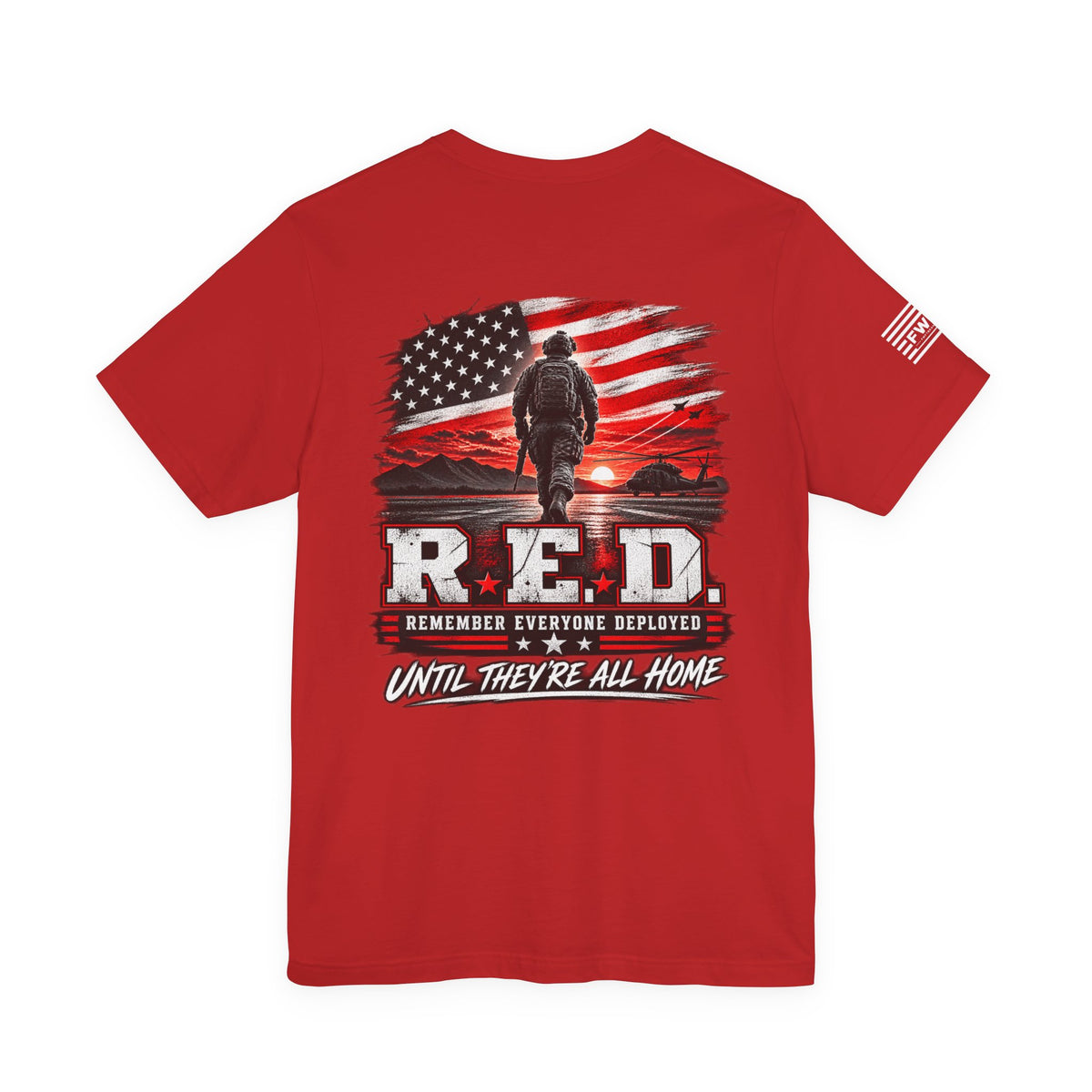 RED Friday Remember Everyone Deployed Shirt, Military Support T Shirt, Patriotic Deployment Tee, Veteran Family Military Appreciation Gift
